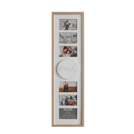 6 Opening Natural Woodgrain 4&#x22; x 6&#x22; Family Collage Frame with Mat by Studio D&#xE9;cor&#xAE;